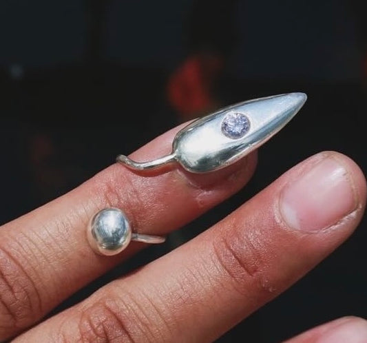 Gem nail ring