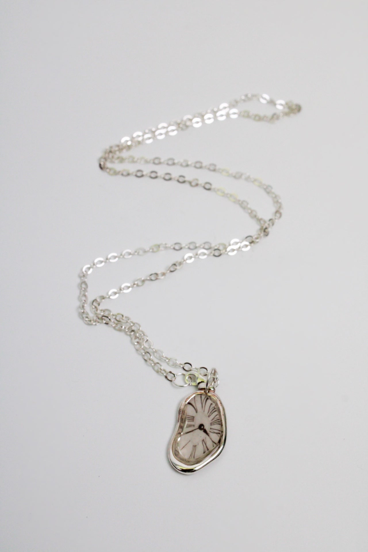 Melting Clock Necklace