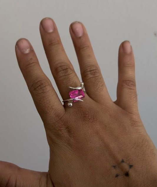 Pink Cluster Ring